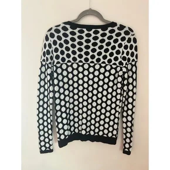 Foxcroft Polka Dot Cardigan Black and White - Picture 4 of 5